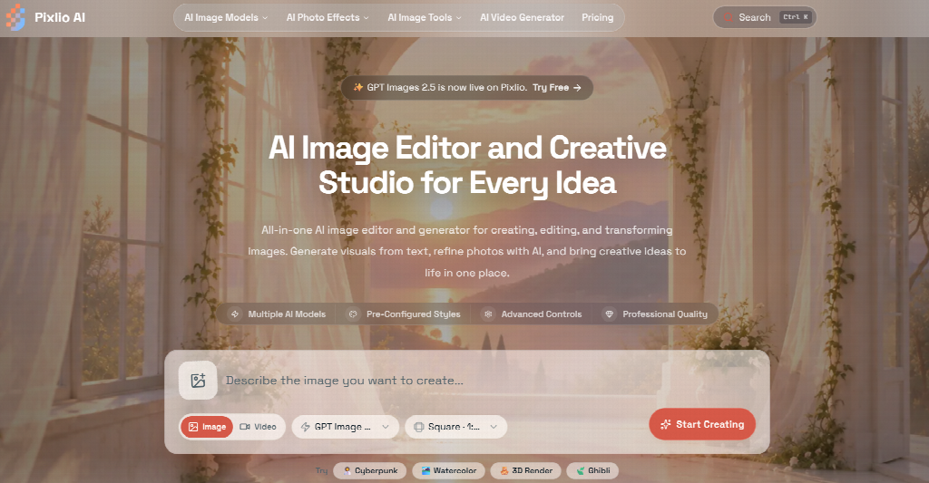 Why the Real Work in AI Image Editing Starts After the First Result 4 Pixlio AI image editor workspace